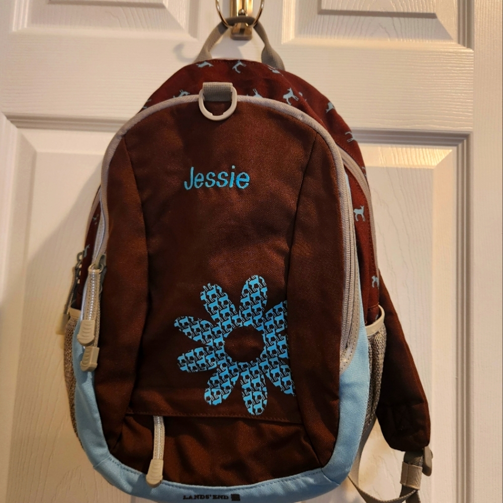 Brown and Blue Kids Backpack